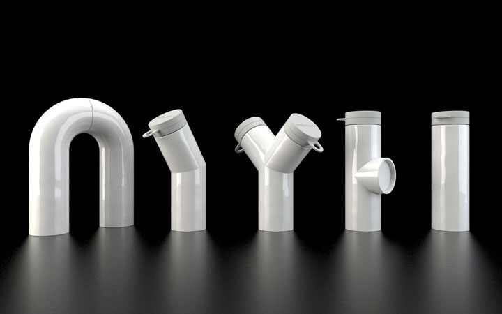 Ontwerp voor serie keramische waterkaraffen voor Join the Pipe in 2010 bekroond met een Dutch Design Award
