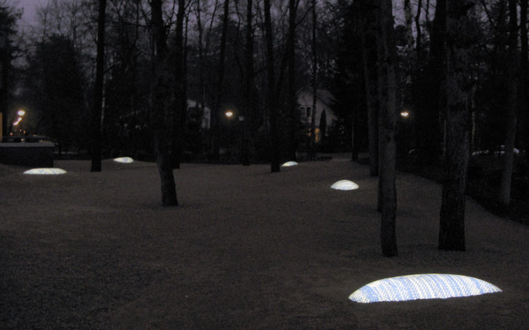 Ontwerp lichtobject in de buitenruimte