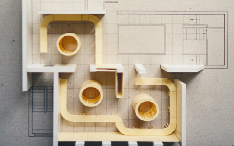 Maquette van het ontwerp van de tentoonstelling over kuiperijen voor Museum Vlaardingen